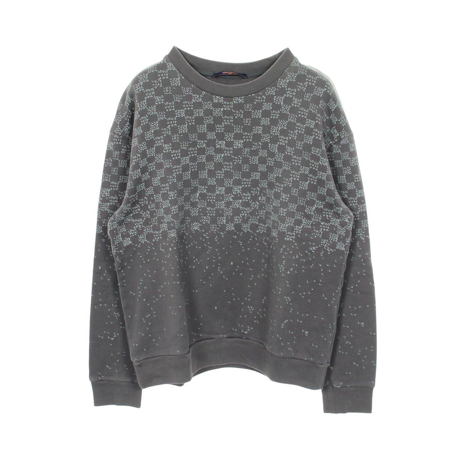 ダミエスプレッドプリンテッド スウェットシャツ コットン グレー ルイヴィトン トップス LOUIS VUITTON