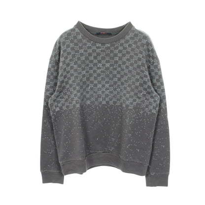 ダミエスプレッドプリンテッド スウェットシャツ コットン グレー ルイヴィトン トップス LOUIS VUITTON