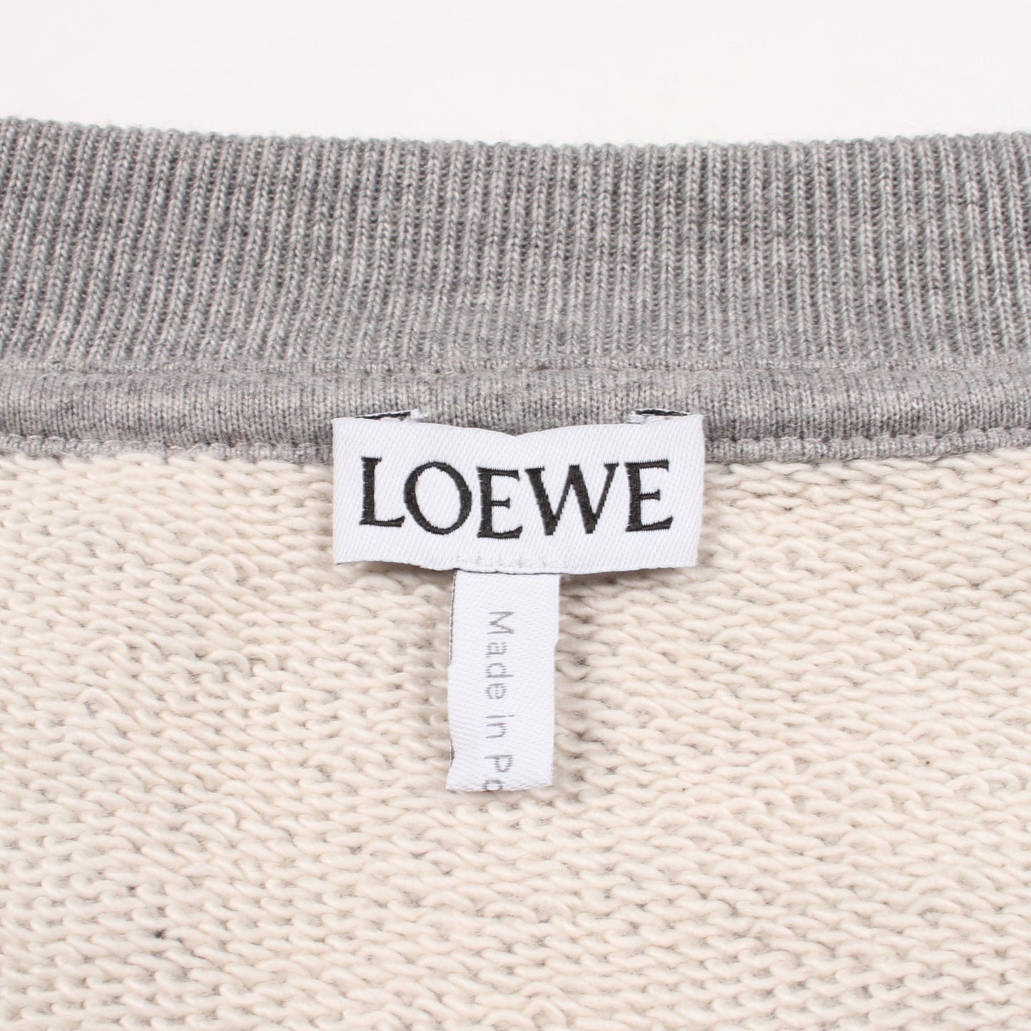 アナグラム クルーネック スウェットシャツ コットン グレー ロエベ トップス LOEWE