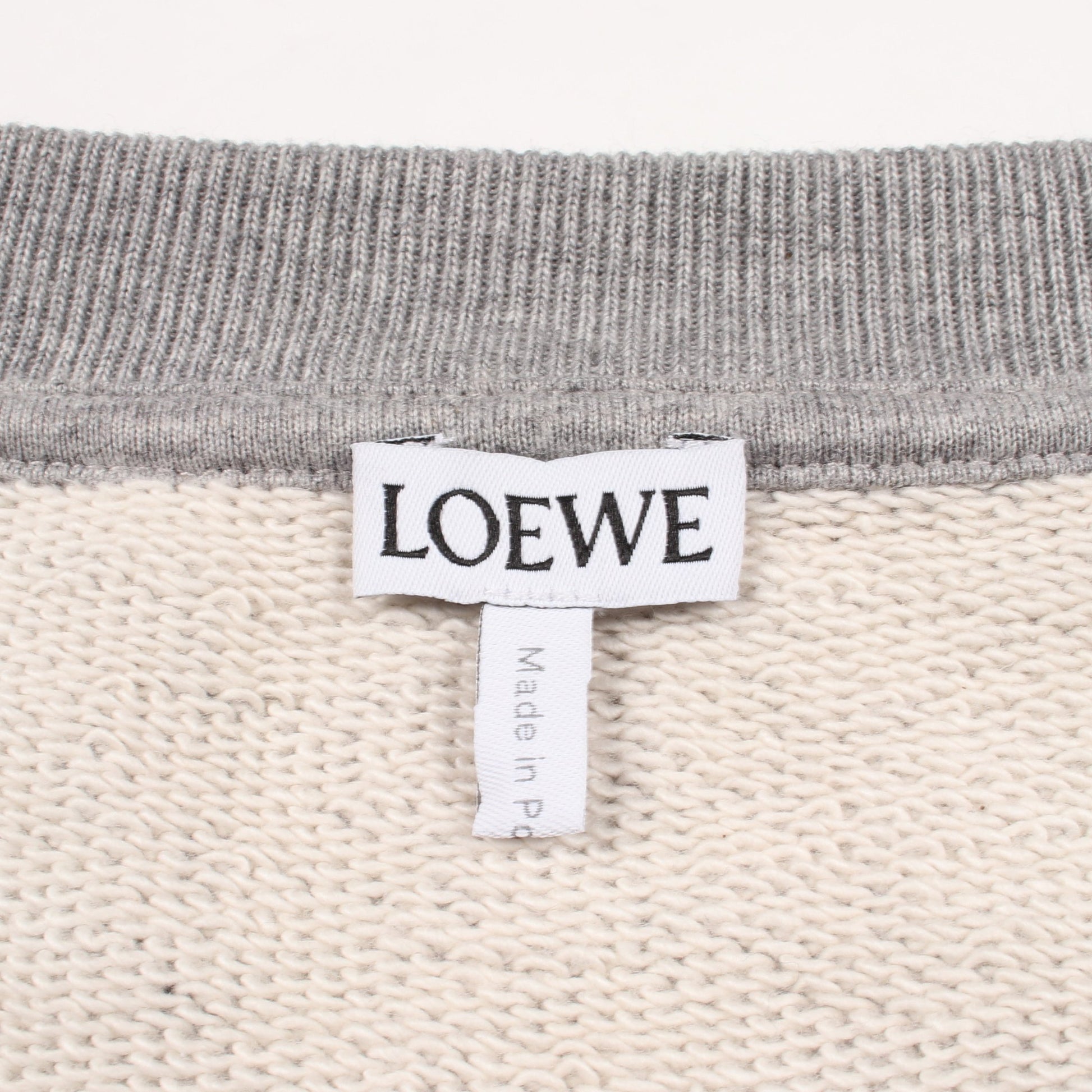 アナグラム クルーネック スウェットシャツ コットン グレー ロエベ トップス LOEWE