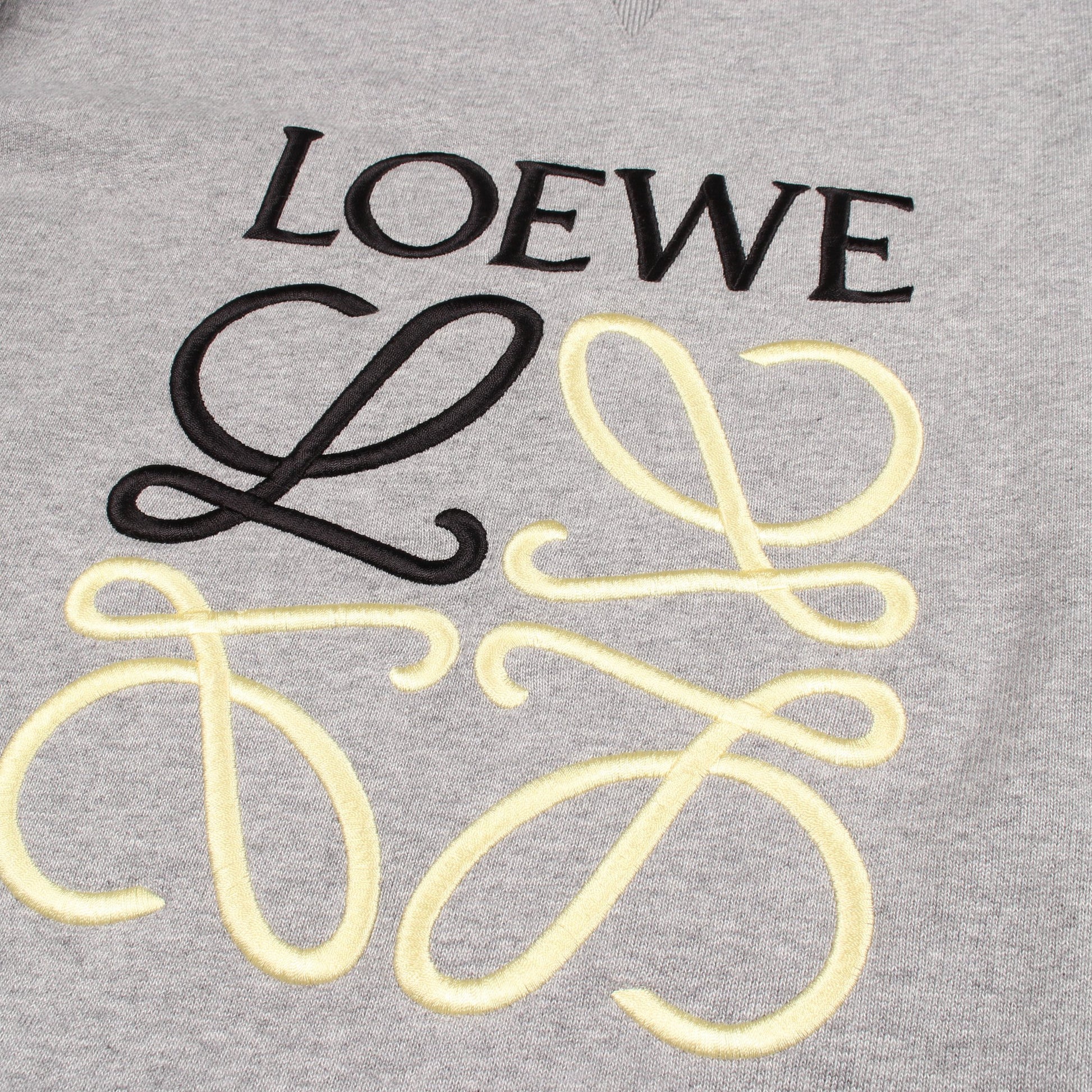 アナグラム クルーネック スウェットシャツ コットン グレー ロエベ トップス LOEWE
