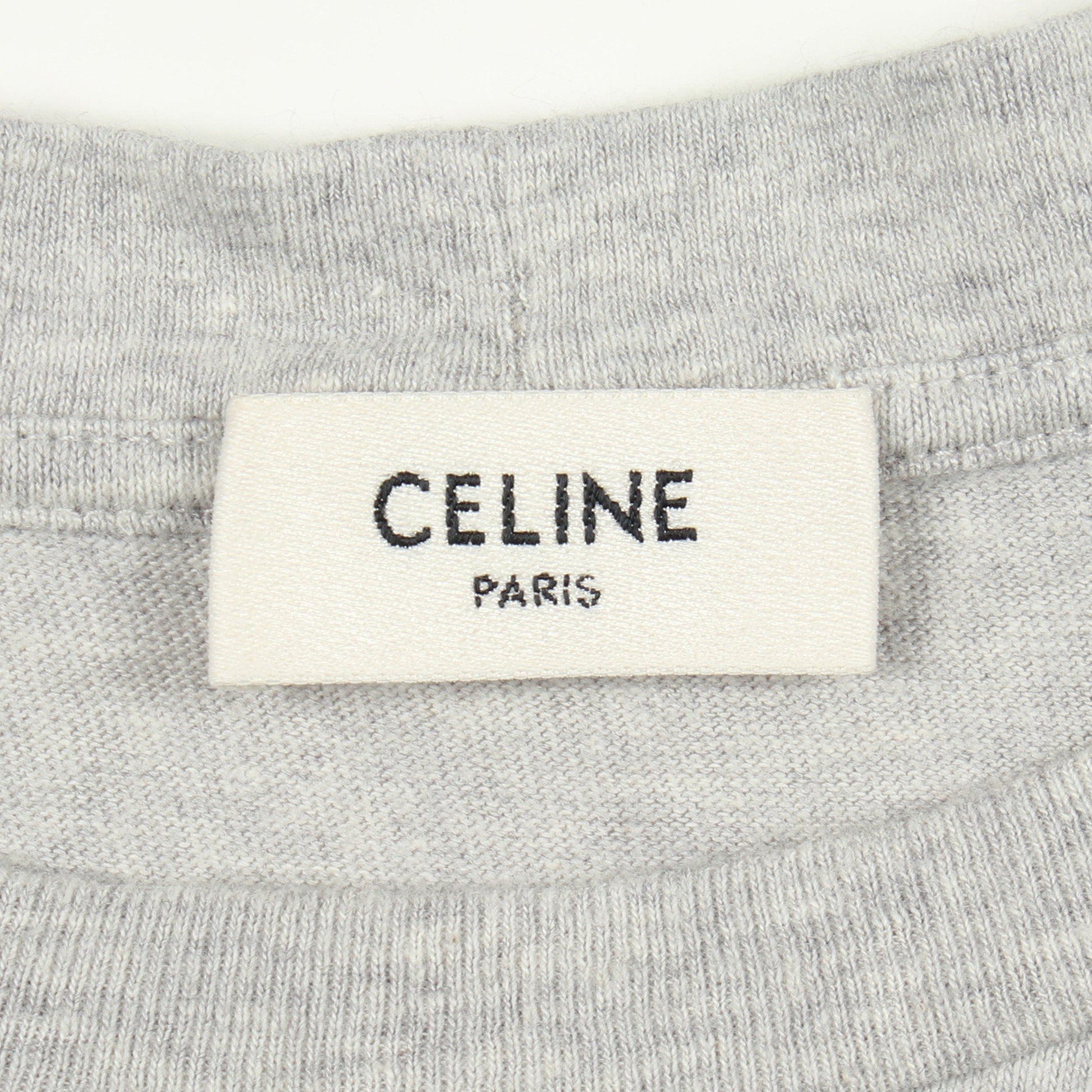 ロゴプリント 半袖Tシャツ コットン グレー ボルドー セリーヌ トップス CELINE