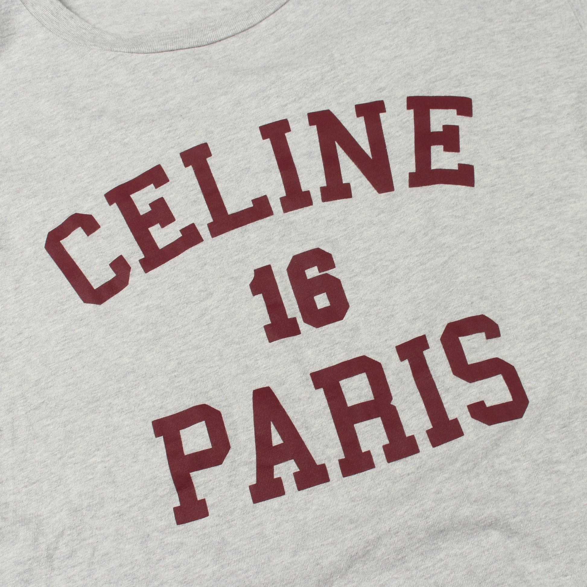 ロゴプリント 半袖Tシャツ コットン グレー ボルドー セリーヌ トップス CELINE