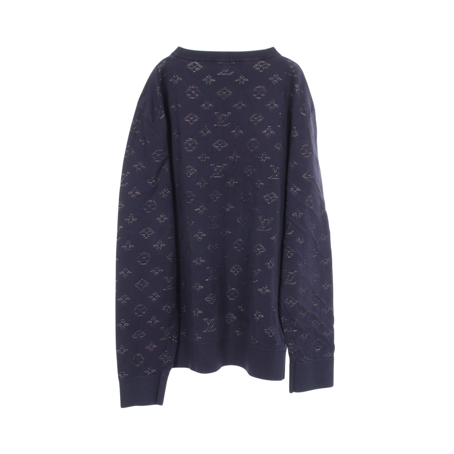ドロップニードルモノグラム ニット レーヨン コットン ネイビー ルイヴィトン トップス LOUIS VUITTON