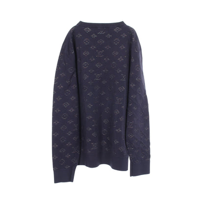 ドロップニードルモノグラム ニット レーヨン コットン ネイビー ルイヴィトン トップス LOUIS VUITTON