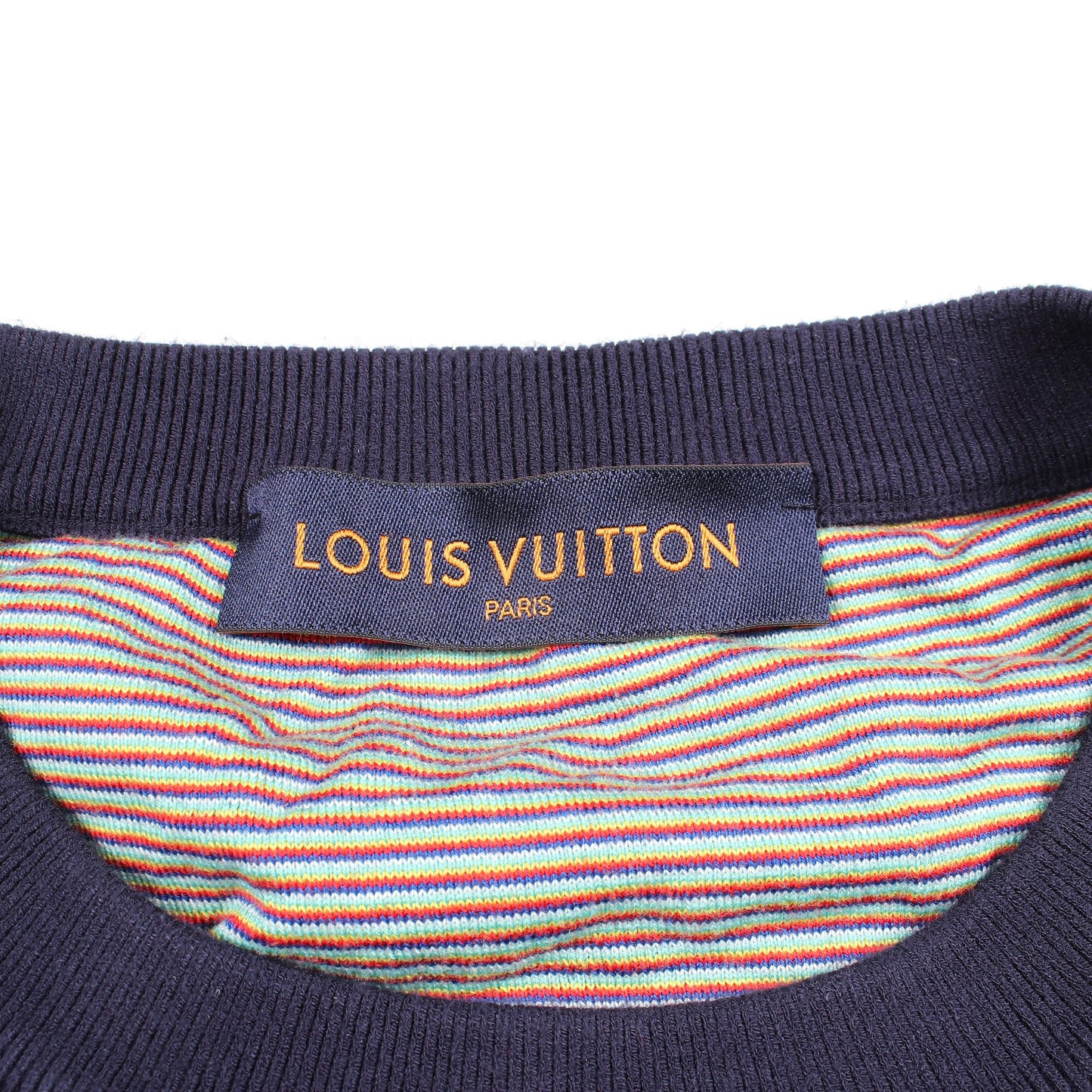 ドロップニードルモノグラム ニット レーヨン コットン ネイビー ルイヴィトン トップス LOUIS VUITTON