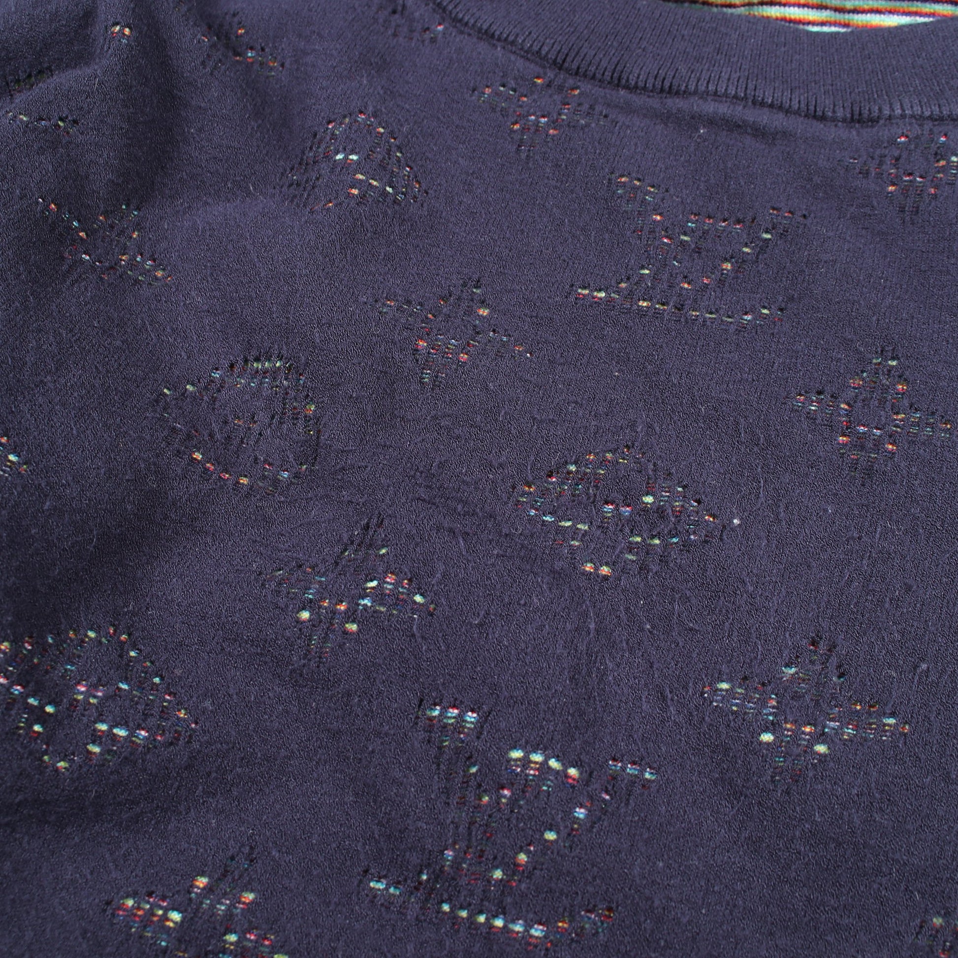 ドロップニードルモノグラム ニット レーヨン コットン ネイビー ルイヴィトン トップス LOUIS VUITTON