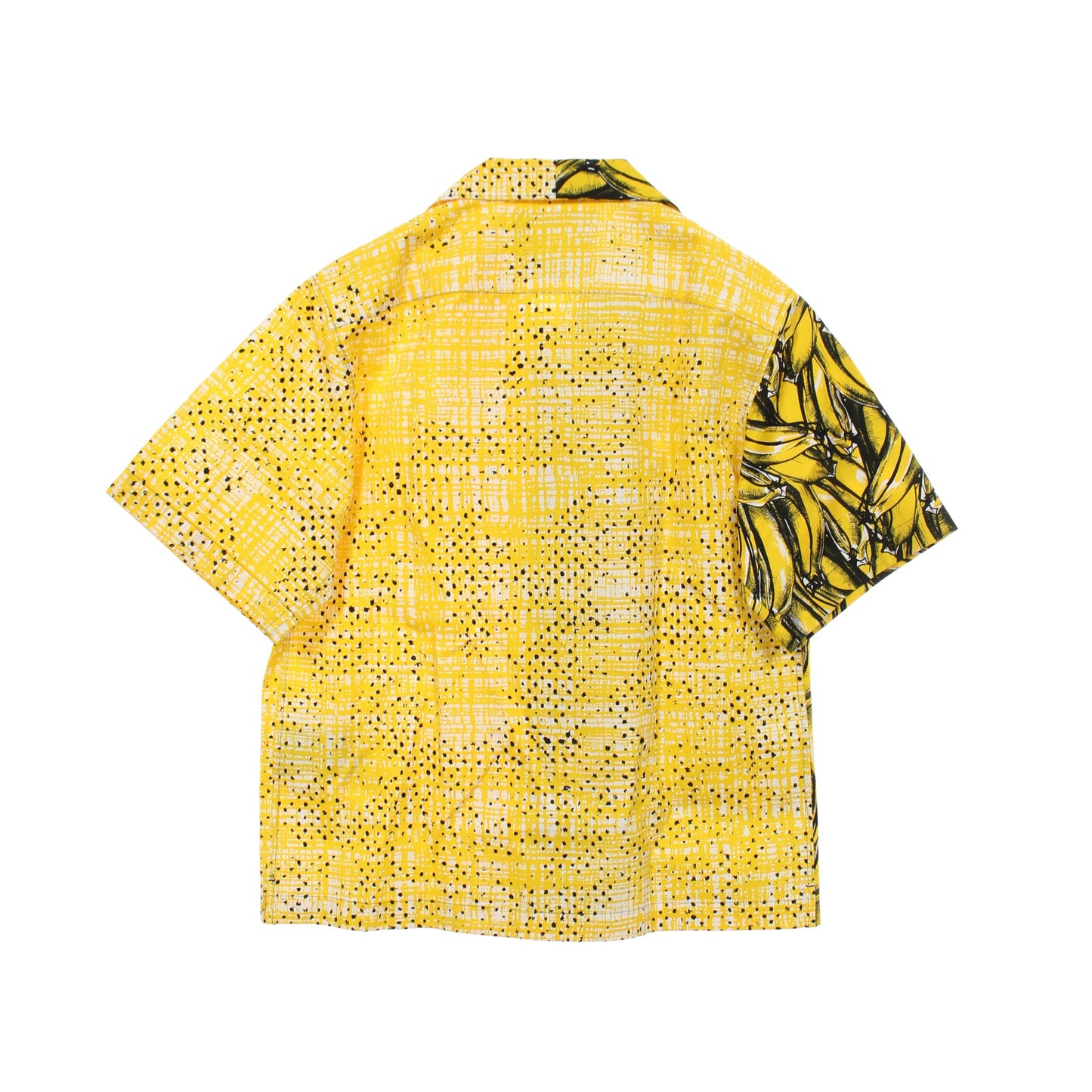 Double Match ダブルマッチ バナナ オープンカラー 半袖 シャツ コットン イエロー ブラック プラダ トップス PRADA