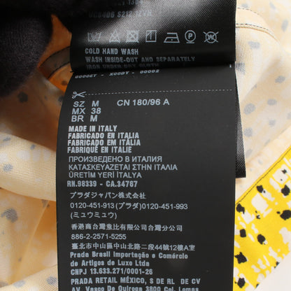 Double Match ダブルマッチ バナナ オープンカラー 半袖 シャツ コットン イエロー ブラック プラダ トップス PRADA
