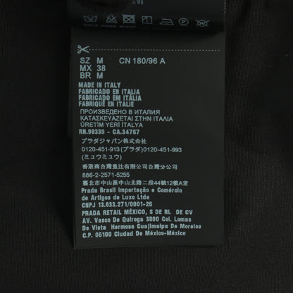 ダブルマッチ カモフラージュ ポプリン シャツ コットン ブラック ネイビー プラダ トップス PRADA