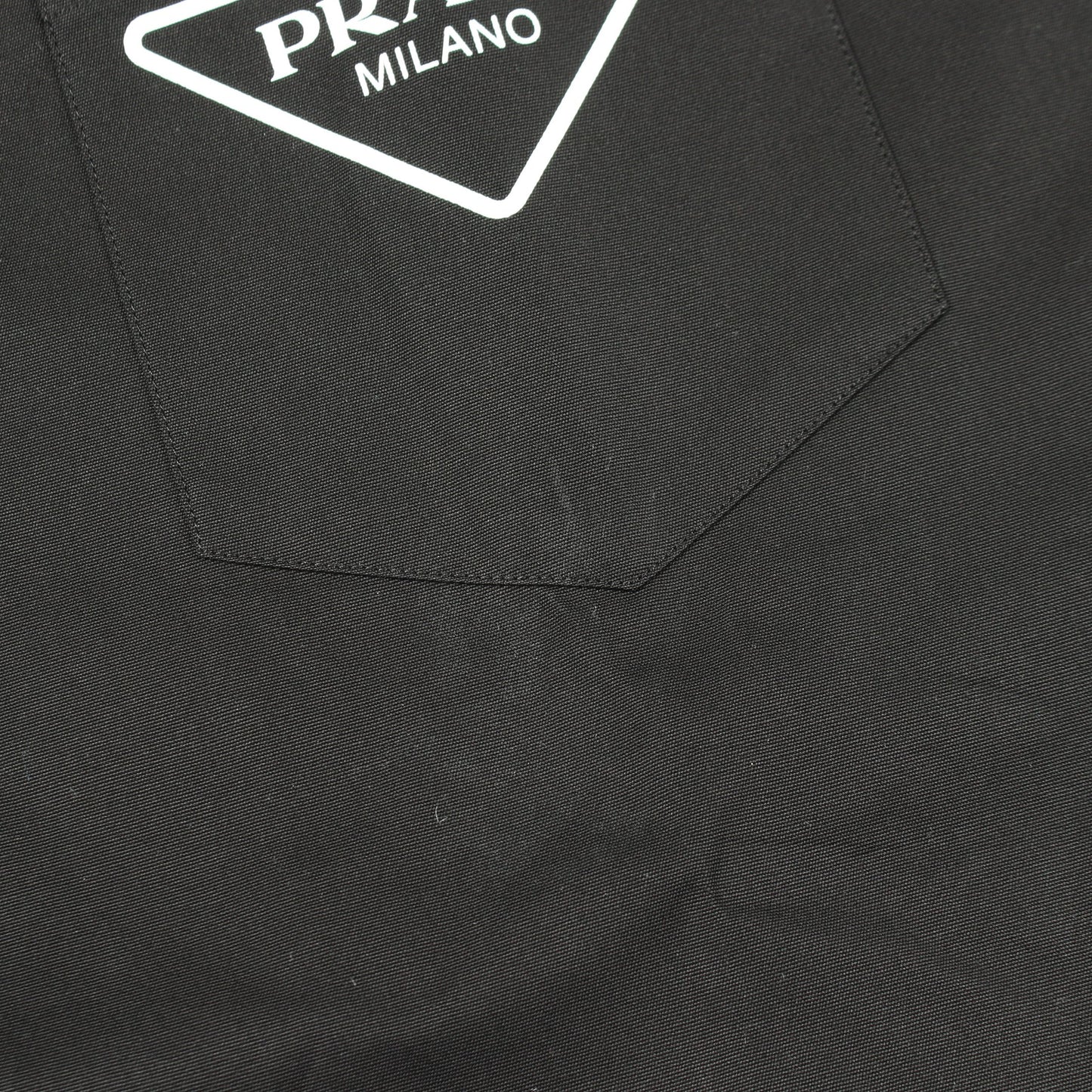 ダブルマッチ カモフラージュ ポプリン シャツ コットン ブラック ネイビー プラダ トップス PRADA