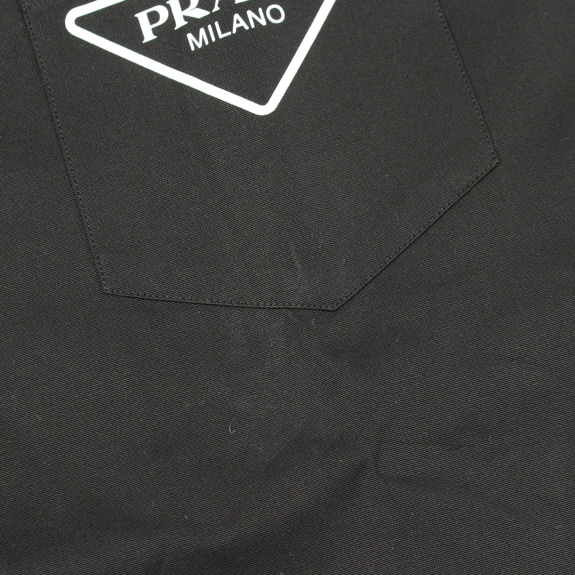 ダブルマッチ カモフラージュ ポプリン シャツ コットン ブラック ネイビー プラダ トップス PRADA