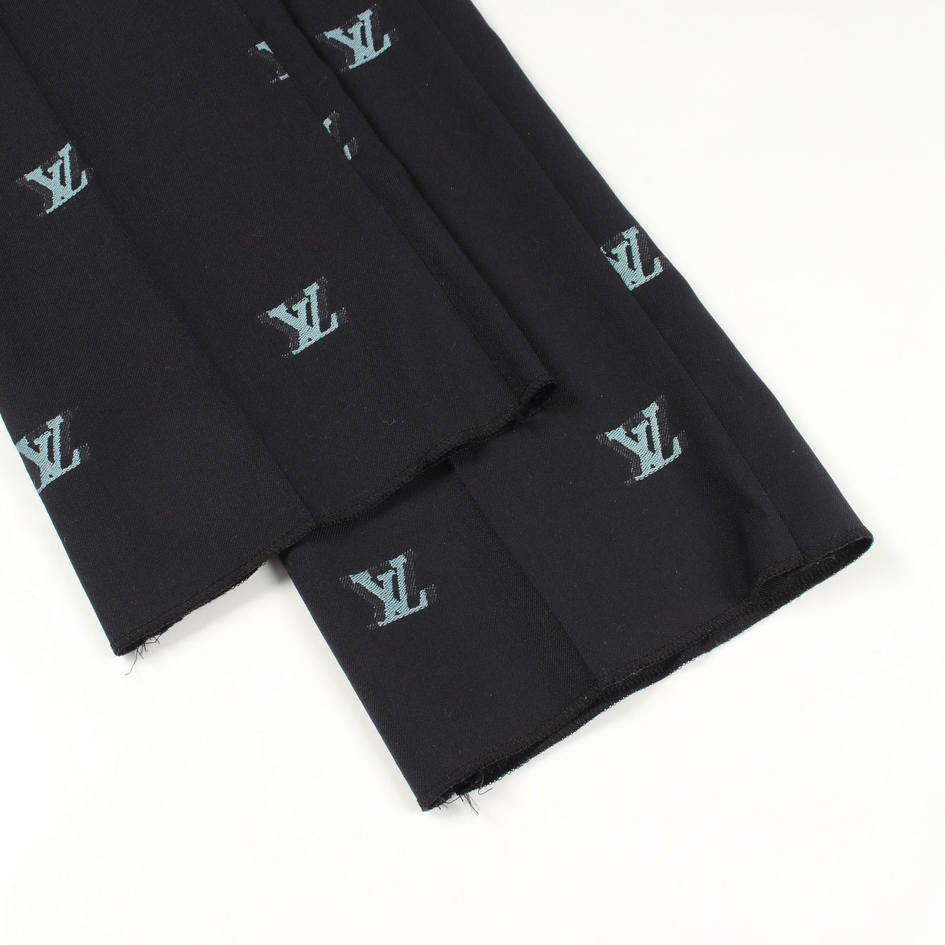 LVロゴジャガード スラックス トラウザーズ ウール ダークネイビー ルイヴィトン ボトムス LOUIS VUITTON