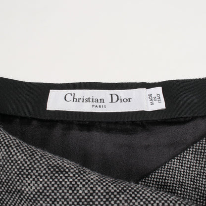 プリーツ スカート ウール グレー ブラック クリスチャンディオール ボトムス Christian Dior