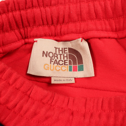 GUCCI × THE NORTH FACE TRACK BOTTOMS 切替 ジョガーパンツ コットン レッド ネイビー グッチ