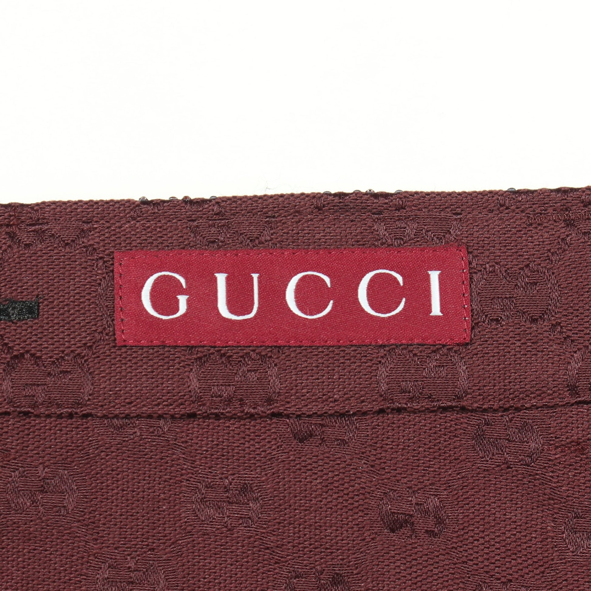 クリスタルGG デニムパンツ コットン ボルドー グッチ ボトムス GUCCI