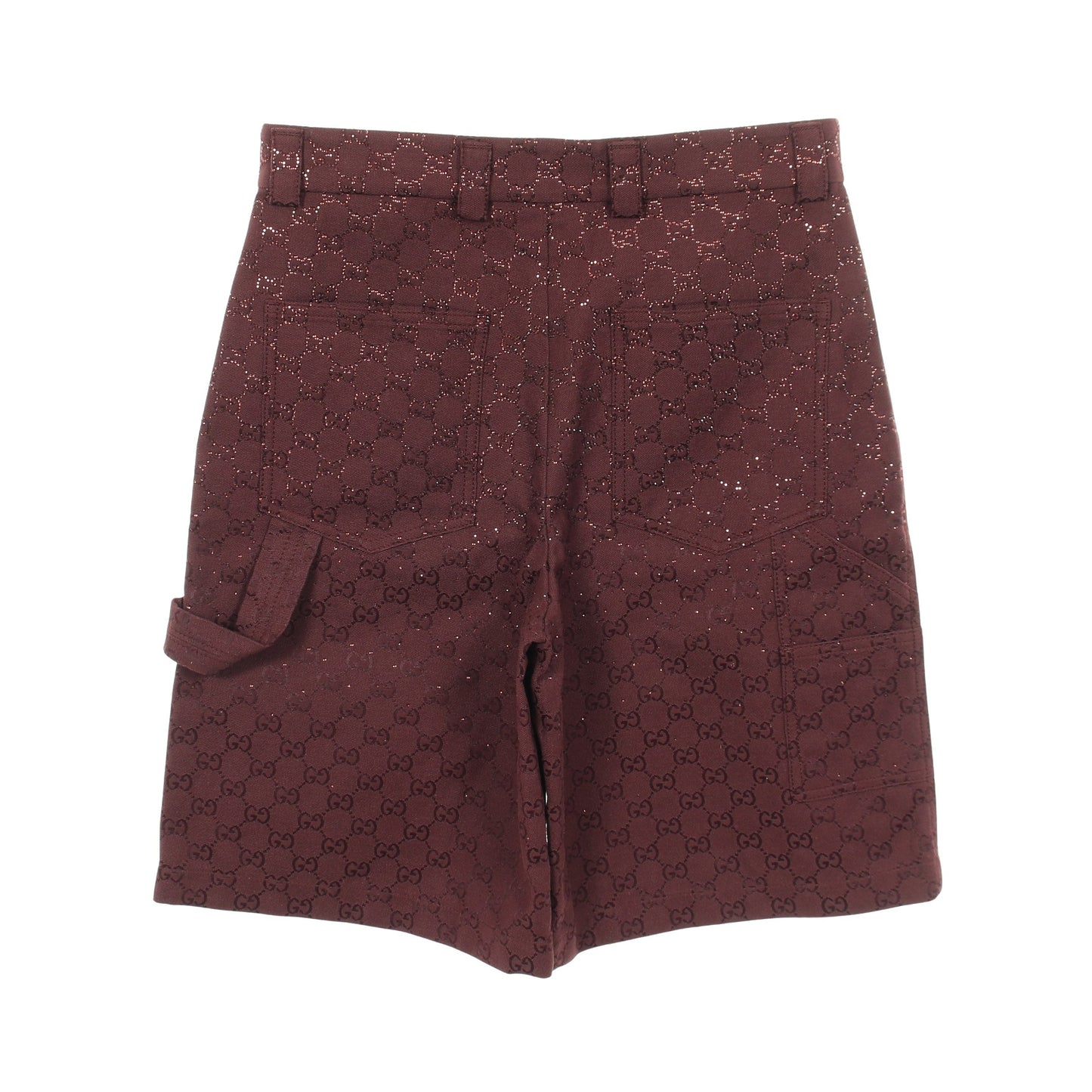 クリスタルGG デニムパンツ コットン ボルドー グッチ ボトムス GUCCI