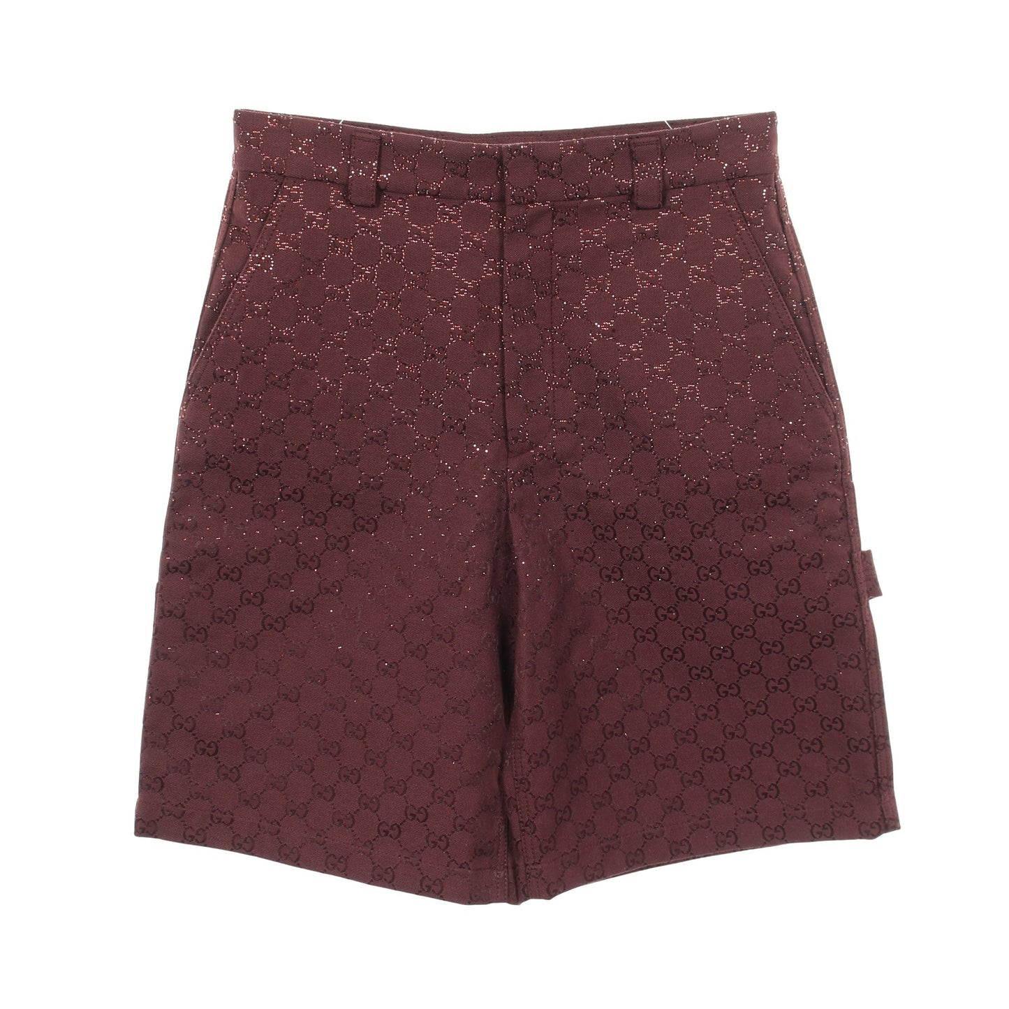 クリスタルGG デニムパンツ コットン ボルドー グッチ ボトムス GUCCI