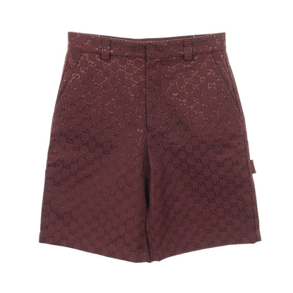 クリスタルGG デニムパンツ コットン ボルドー グッチ ボトムス GUCCI