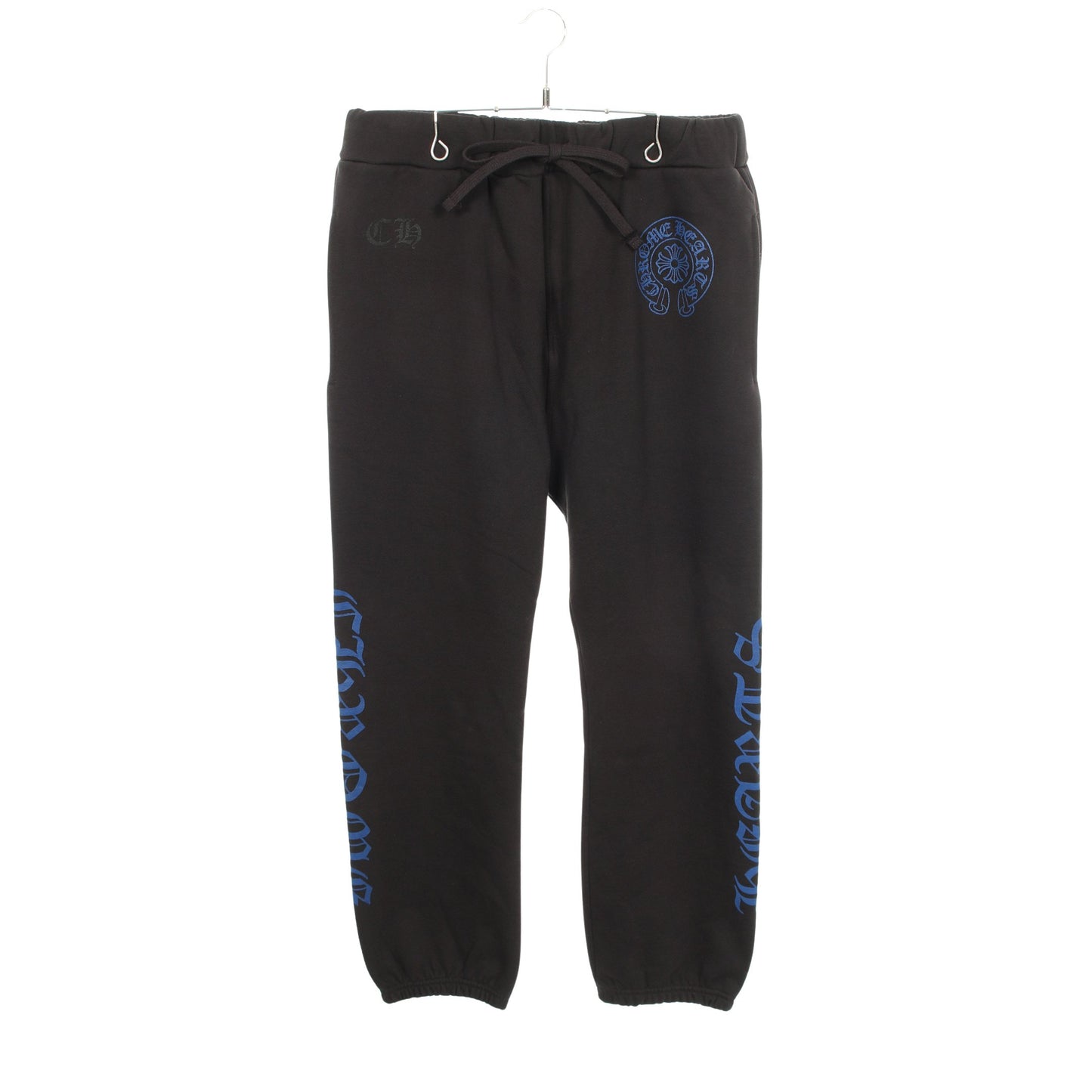 ホースシュー サイドロゴ スウェットパンツ コットン ブラック ブルー クロムハーツ ボトムス Chrome Hearts