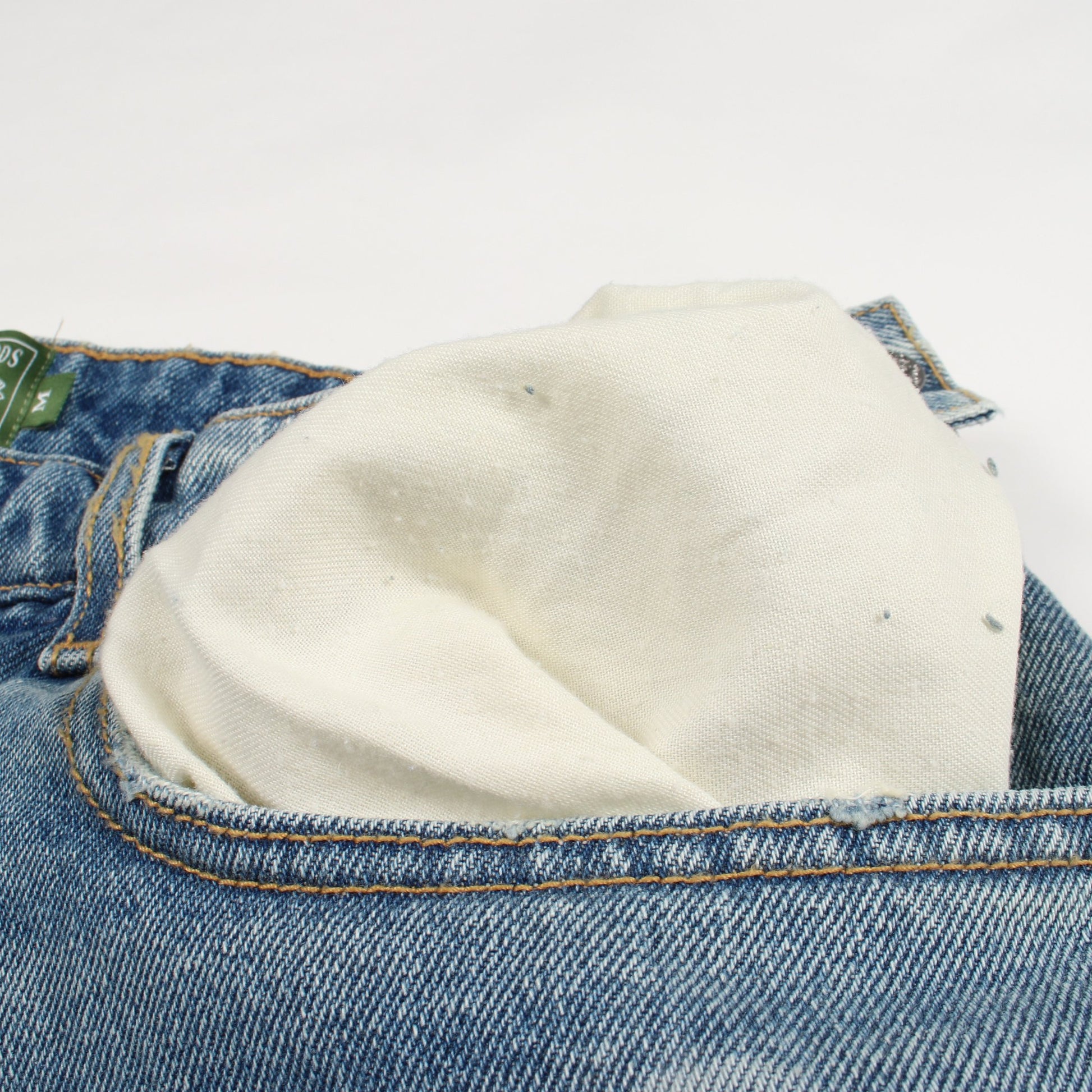 LASER WREATH DENIM SHORT ショート デニムパンツ コットン ブルー デニムティアーズ ボトムス Denim Tears