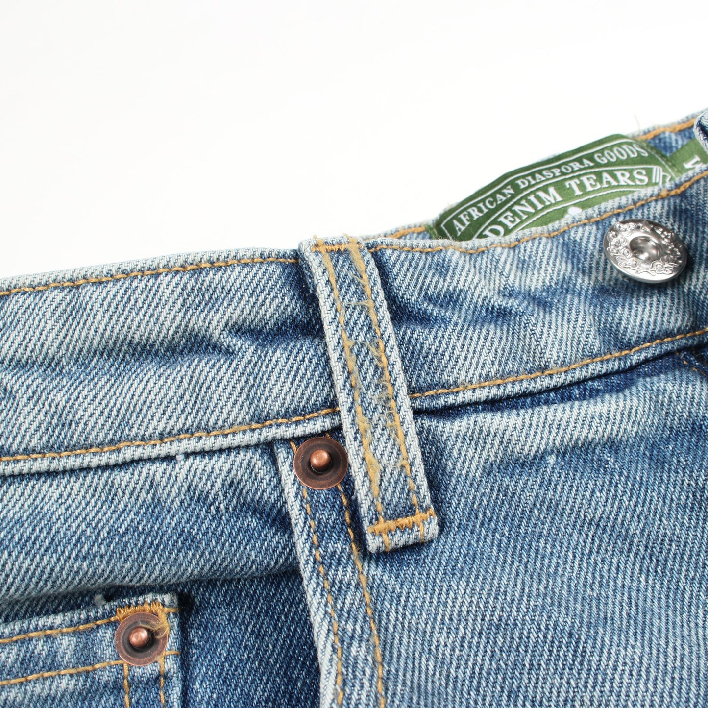 LASER WREATH DENIM SHORT ショート デニムパンツ コットン ブルー デニムティアーズ ボトムス Denim Tears