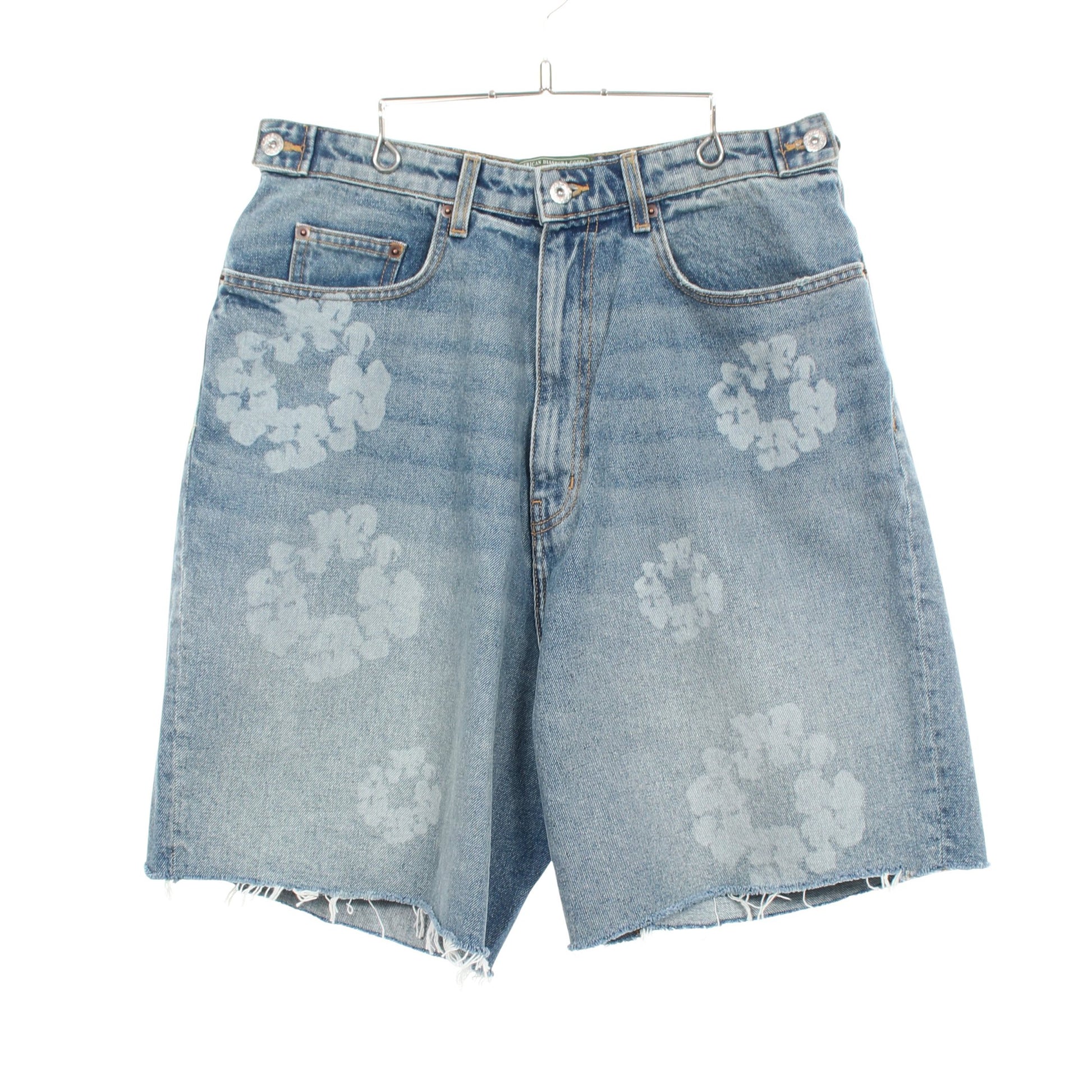 LASER WREATH DENIM SHORT ショート デニムパンツ コットン ブルー デニムティアーズ ボトムス Denim Tears