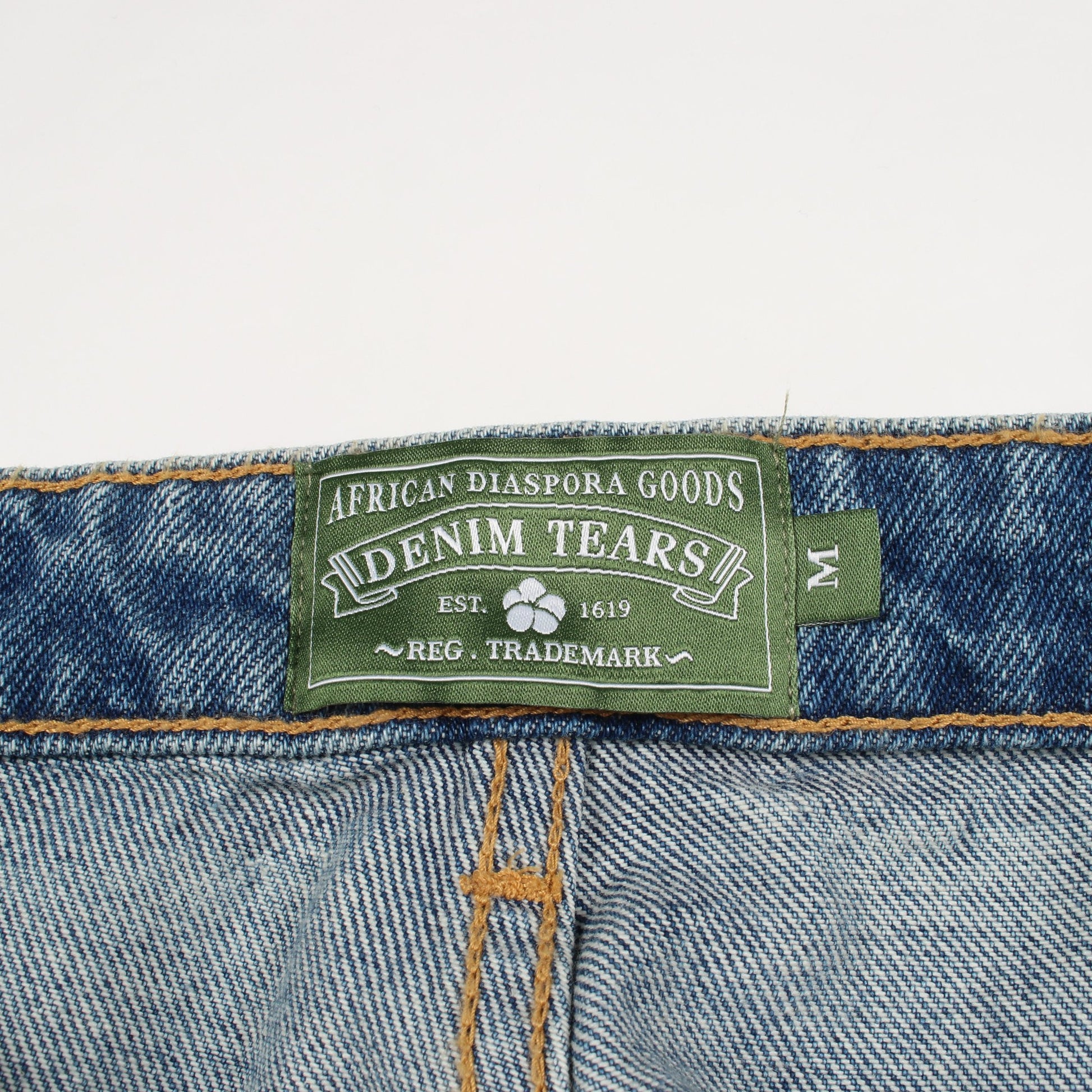 LASER WREATH DENIM SHORT ショート デニムパンツ コットン ブルー デニムティアーズ ボトムス Denim Tears