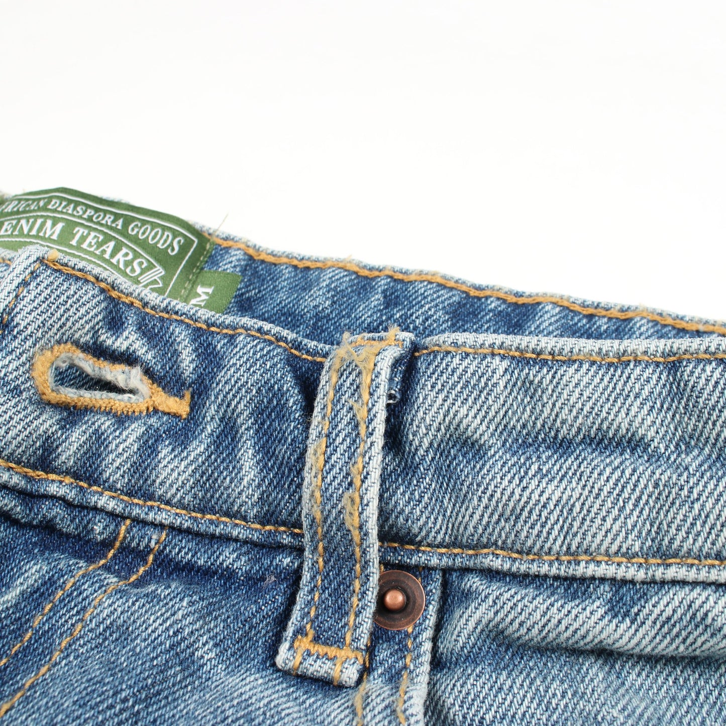 LASER WREATH DENIM SHORT ショート デニムパンツ コットン ブルー デニムティアーズ ボトムス Denim Tears