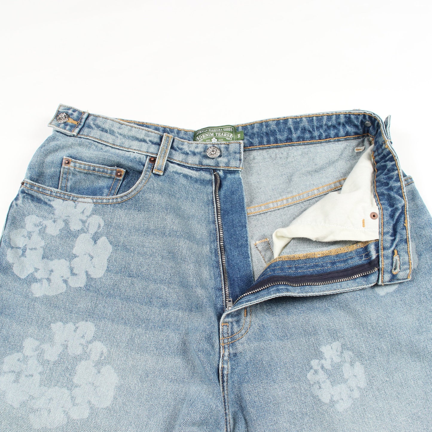 LASER WREATH DENIM SHORT ショート デニムパンツ コットン ブルー デニムティアーズ ボトムス Denim Tears