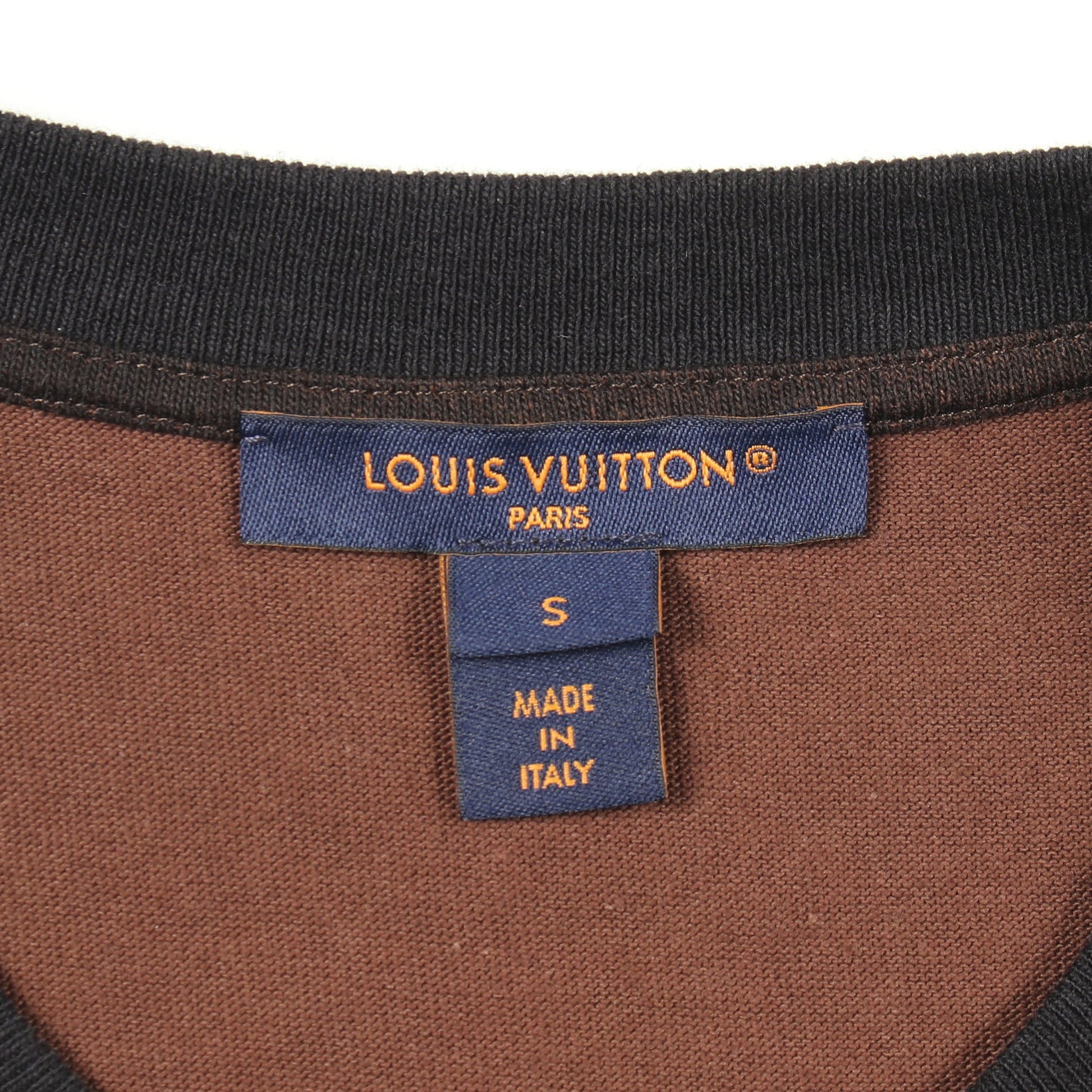 LVロゴ タンクトップ コットン ブラック イエロー ルイヴィトン トップス LOUIS VUITTON