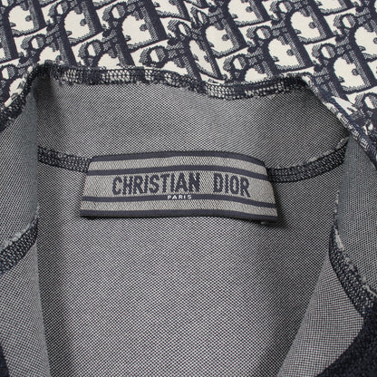 オブリーク ハーフジップ ノースリーブ ワンピース ナイロン ネイビー アイボリー クリスチャンディオール ワンピース Christian Dior