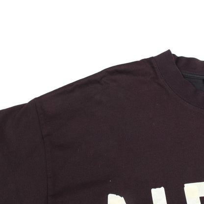 TAPE TYPE Tシャツ ドッキング プリーツ ワンピース コットン ダークパープル ブラック バレンシアガ ワンピース BALENCIAGA