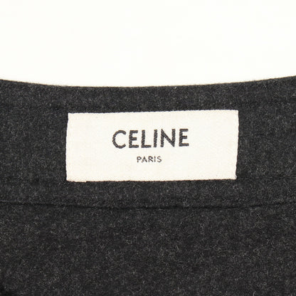 トリオンフボタン ノーカラー セットアップ カシミヤ ブラック セリーヌ スーツ CELINE
