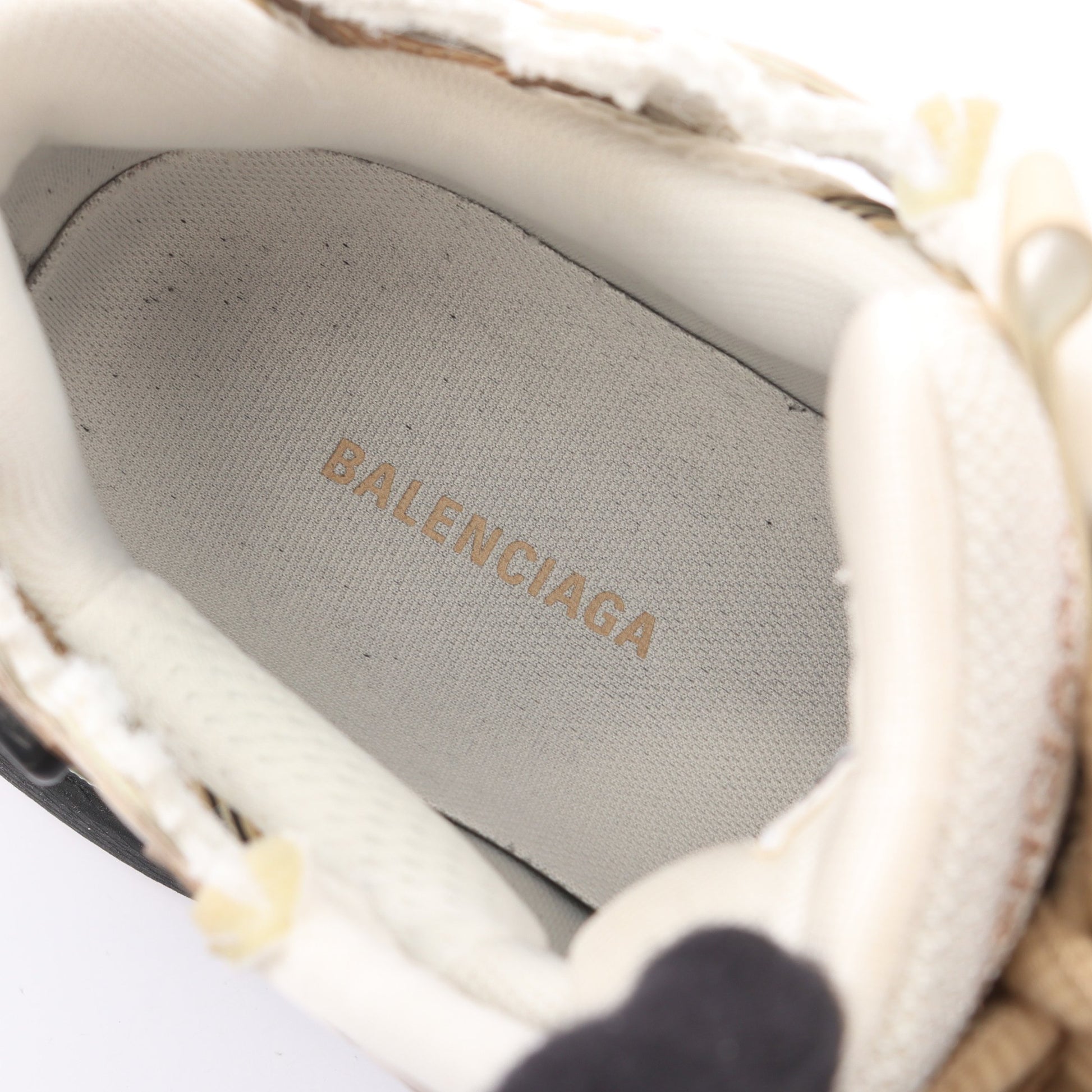 RUNNER ランナー スニーカー ファブリック エナメルレザー オフホワイト ベージュ バレンシアガ シューズ BALENCIAGA