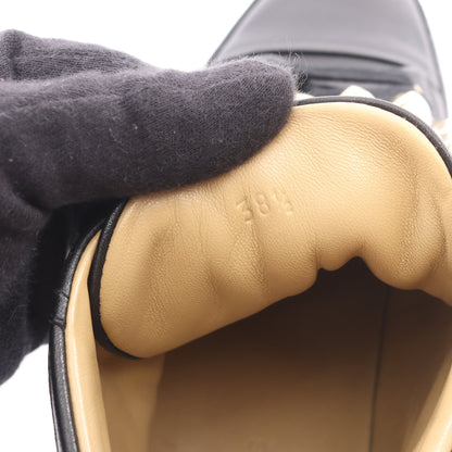 レノックス コリエドシアン スタッズベルト ハイカットスニーカー レザー ブラック ゴールド エルメス シューズ HERMES
