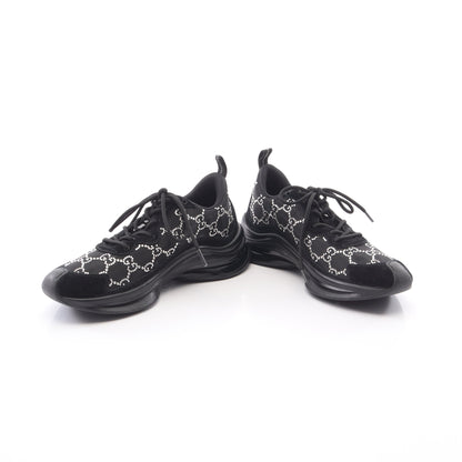 GUCCI RUN GG柄 ラインストーン スニーカー メッシュ スエード ブラック グッチ シューズ GUCCI