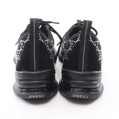 GUCCI RUN GG柄 ラインストーン スニーカー メッシュ スエード ブラック グッチ シューズ GUCCI