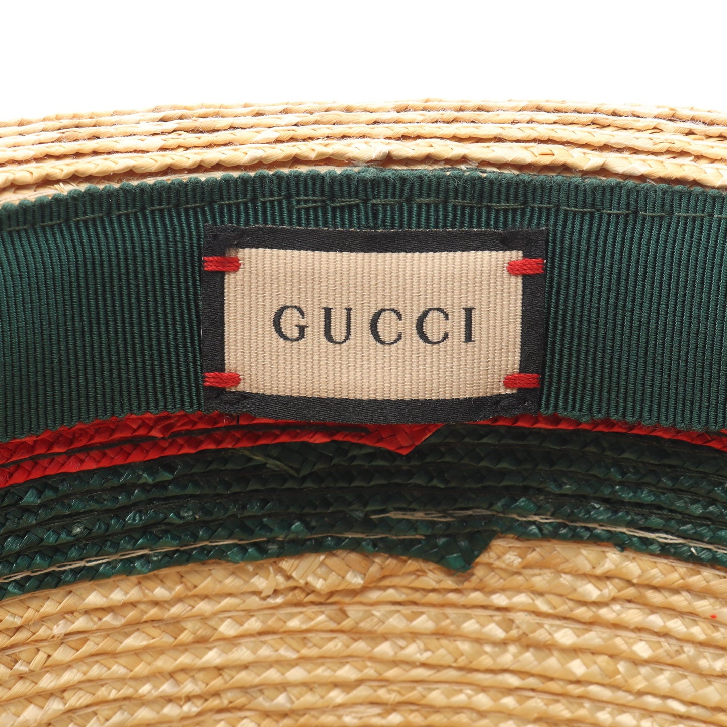シェリーライン ハット ストロー ベージュ グリーン レッド グッチ 財布・小物 GUCCI