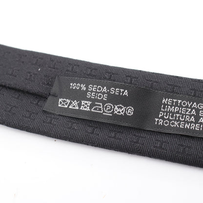 H柄 ネクタイ シルク ブラック エルメス 財布・小物 HERMES