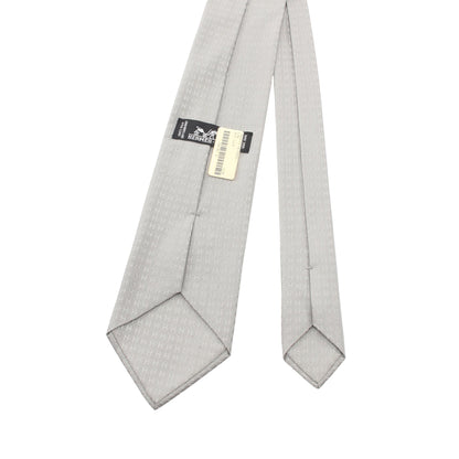 H柄 ネクタイ シルク グレー エルメス 財布・小物 HERMES