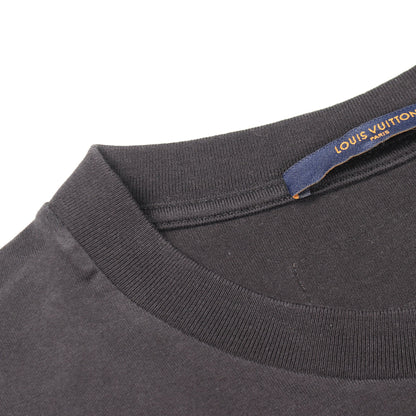LVフェード プリンテッド ロングスリーブ 長袖Tシャツ コットン ブラック マルチカラー ルイヴィトン トップス LOUIS VUITTON