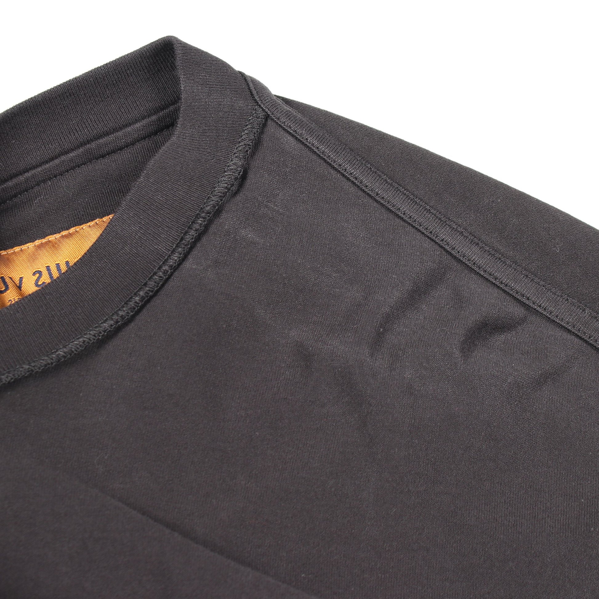 LVフェード プリンテッド ロングスリーブ 長袖Tシャツ コットン ブラック マルチカラー ルイヴィトン トップス LOUIS VUITTON
