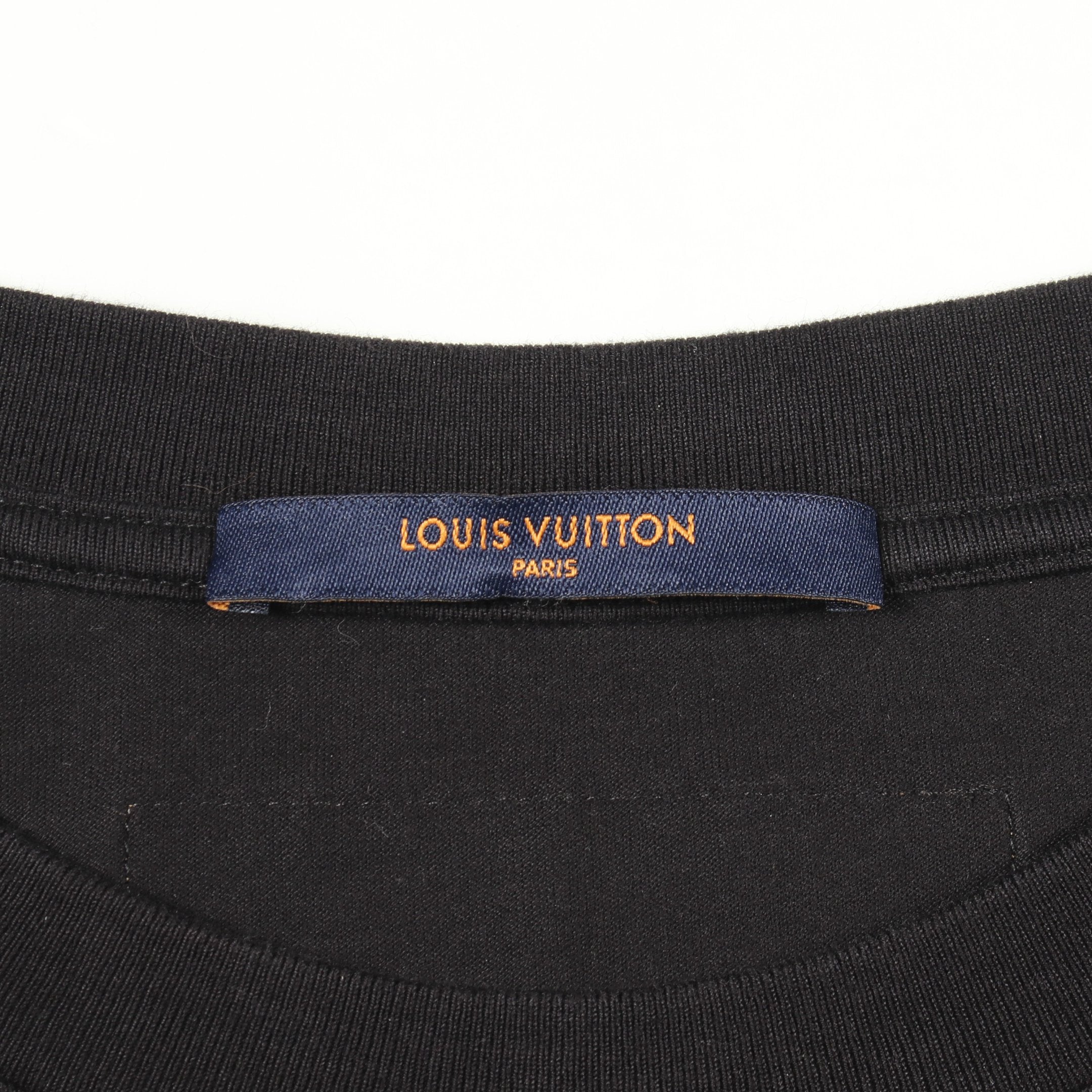 LVフェード プリンテッド ロングスリーブ 長袖Tシャツ コットン