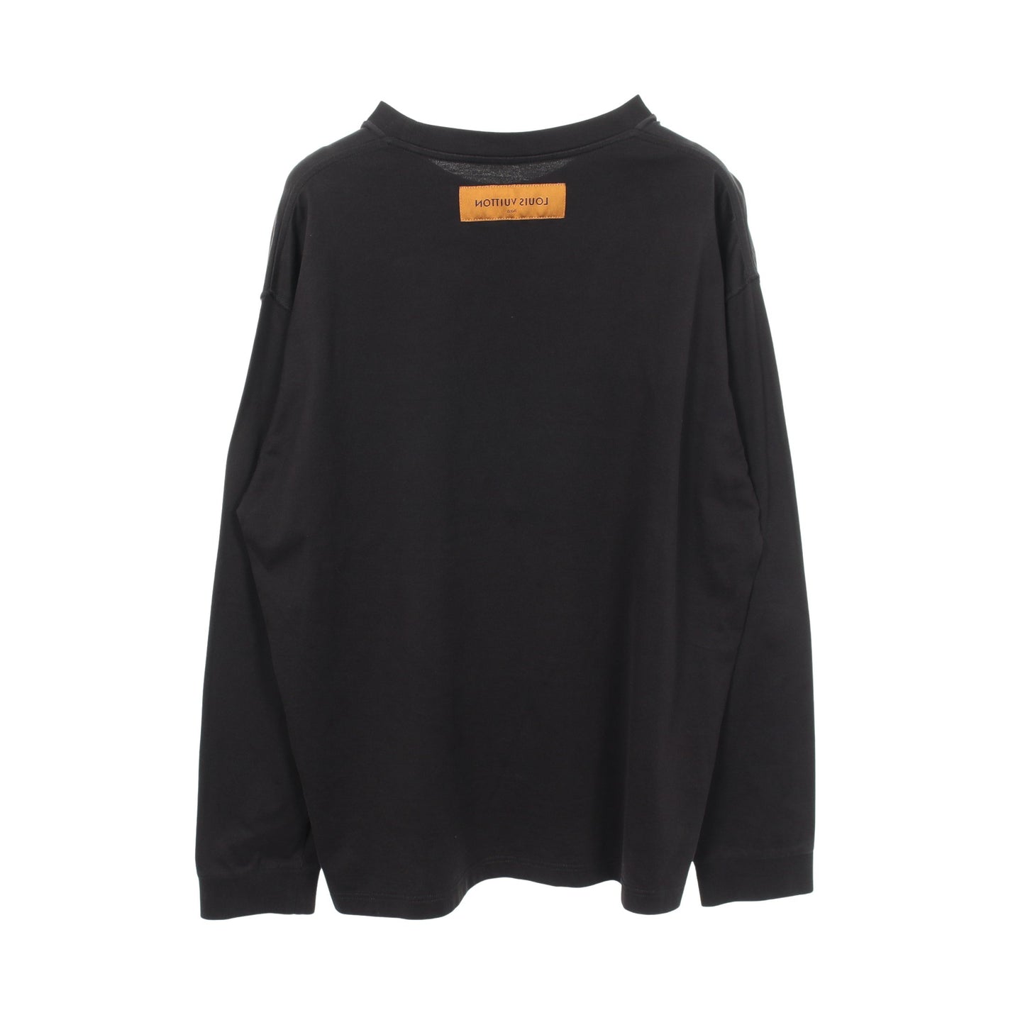 LVフェード プリンテッド ロングスリーブ 長袖Tシャツ コットン ブラック マルチカラー ルイヴィトン トップス LOUIS VUITTON