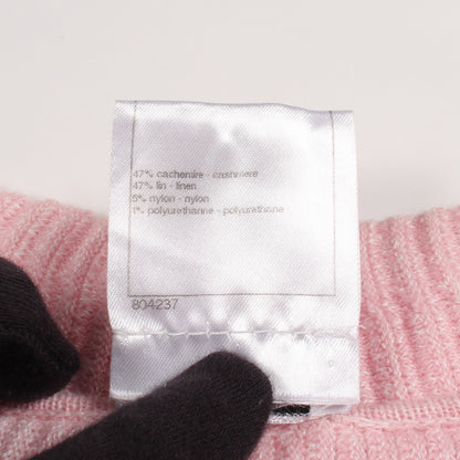 ココマークボタン ニット カシミヤ ピンク シャネル トップス CHANEL