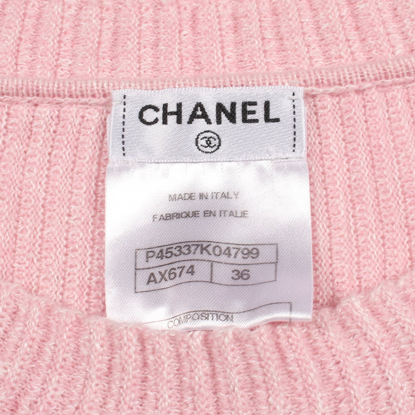 ココマークボタン ニット カシミヤ ピンク シャネル トップス CHANEL