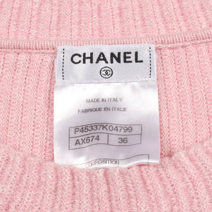 ココマークボタン ニット カシミヤ ピンク シャネル トップス CHANEL