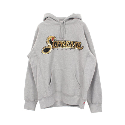SEQUIN VIPER HOODED スパンコール ビーズ プルオーバーパーカー コットン グレー シュプリーム トップス Supreme