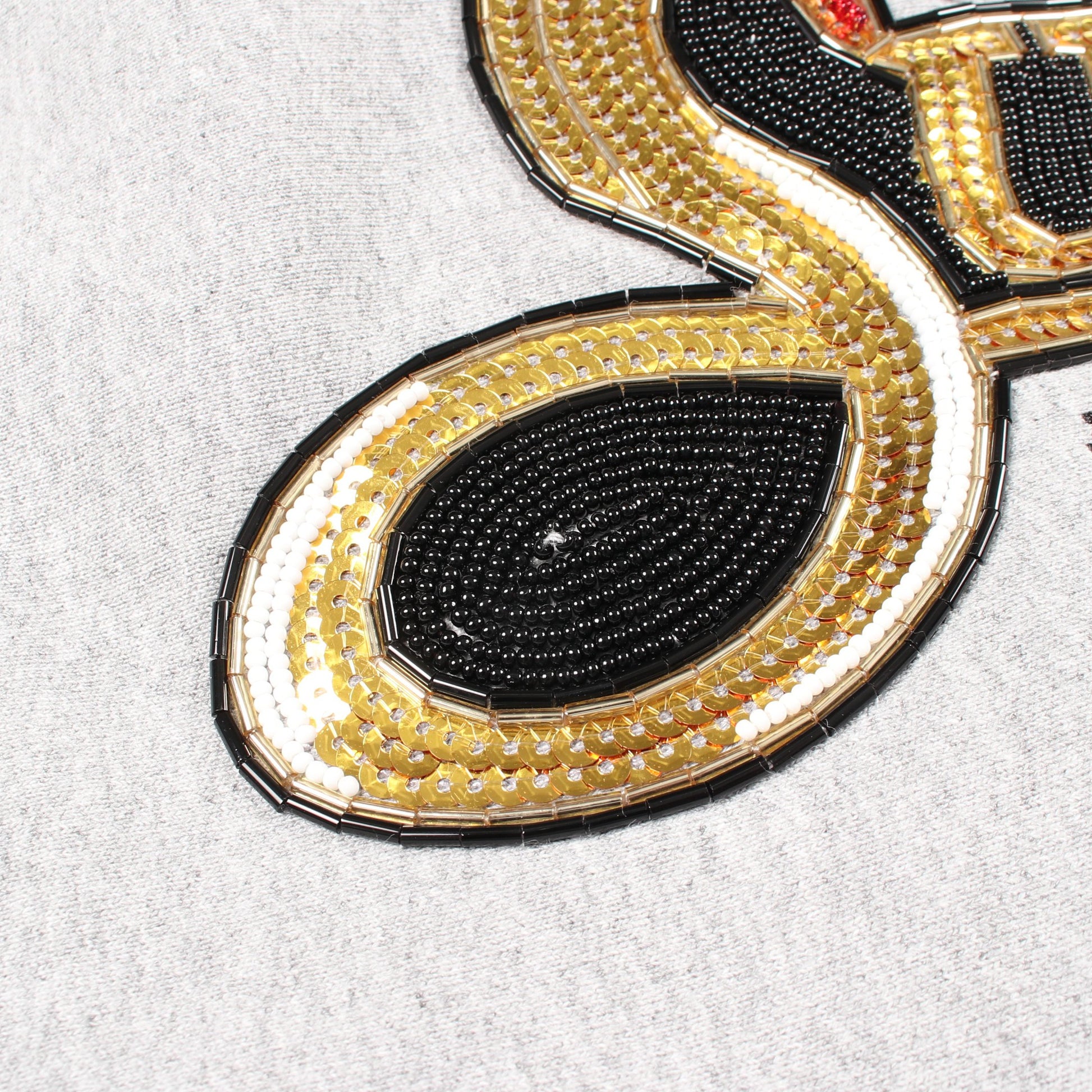 SEQUIN VIPER HOODED スパンコール ビーズ プルオーバーパーカー コットン グレー シュプリーム トップス Supreme